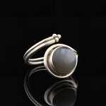 Кольцо, серебро, натуральный камень, Кошачий гла, 4,26 г, проба 875, размер 18
