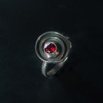 Кольцо, серебро, натуральный камень - Гранат, 3.3 г, проба 925, размер 17.5