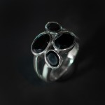 Кольцо, серебро, натуральный камень, Оникс, 8.77 г, проба 925, размер 18