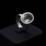 Кольцо, родированное серебро, натуральный камень, Аметист, 7.32 г, проба 925, размер 17.5